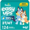 image:imageEasy Ups Girls amp Boys Potty Training Pants Size 5 3T4T 22 Count Bluey Absorbent Training Underwear Up to 100 Leakproof Day and Night Hypoallergenic3T4T