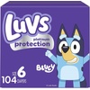 image:imageLuvs Diapers  Size 4 84 Count Bluey Platinum Protection Baby DiaperSize 6