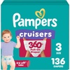 image:imagePampers Diapers  Cruisers 360  Size 4 64 Count Babyproof up to 100 Leakproof PullOn DiaperSize 3