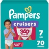 image:imagePampers Diapers  Cruisers 360  Size 4 64 Count Babyproof up to 100 Leakproof PullOn DiaperSize 7