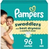 image:imagePampers Swaddlers Diapers Size 5 2037 lbs 132 Count Hypoallergenic Absorbent Keeps Baby Dry and Comfortable Skin Safe Disposable Baby DiaperSize 1