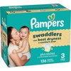 image:imagePampers Swaddlers Diapers Size 5 2037 lbs 132 Count Hypoallergenic Absorbent Keeps Baby Dry and Comfortable Skin Safe Disposable Baby DiaperSize 3