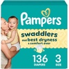 image:imagePampers Swaddlers Diapers Size 5 2037 lbs 132 Count Hypoallergenic Absorbent Keeps Baby Dry and Comfortable Skin Safe Disposable Baby DiaperSize 3