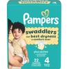image:imagePampers Swaddlers Diapers Size 5 2037 lbs 132 Count Hypoallergenic Absorbent Keeps Baby Dry and Comfortable Skin Safe Disposable Baby DiaperSize 4