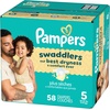 image:imagePampers Swaddlers Diapers Size 5 2037 lbs 132 Count Hypoallergenic Absorbent Keeps Baby Dry and Comfortable Skin Safe Disposable Baby DiaperSize 5