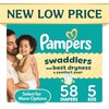 image:imagePampers Swaddlers Diapers Size 5 2037 lbs 132 Count Hypoallergenic Absorbent Keeps Baby Dry and Comfortable Skin Safe Disposable Baby DiaperSize 5