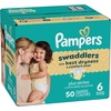image:imagePampers Swaddlers Diapers Size 5 2037 lbs 132 Count Hypoallergenic Absorbent Keeps Baby Dry and Comfortable Skin Safe Disposable Baby DiaperSize 6