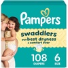 image:imagePampers Swaddlers Diapers Size 5 2037 lbs 132 Count Hypoallergenic Absorbent Keeps Baby Dry and Comfortable Skin Safe Disposable Baby DiaperSize 6