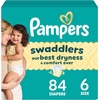 image:imagePampers Swaddlers Diapers Size 5 2037 lbs 132 Count Hypoallergenic Absorbent Keeps Baby Dry and Comfortable Skin Safe Disposable Baby DiaperSize 6