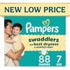 image:imagePampers Swaddlers Diapers Size 5 2037 lbs 132 Count Hypoallergenic Absorbent Keeps Baby Dry and Comfortable Skin Safe Disposable Baby DiaperSize 7