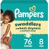 image:imagePampers Swaddlers Diapers Size 5 2037 lbs 132 Count Hypoallergenic Absorbent Keeps Baby Dry and Comfortable Skin Safe Disposable Baby DiaperSize 8