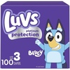 image:imageLuvs Diapers  Size 4 84 Count Bluey Platinum Protection Baby DiaperSize 3