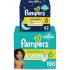image:imagePampers Disposable Diapers Size 6 Swaddlers 108 Count  Overnight 42 Count