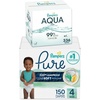 image:imagePampers Pure Protection Disposable Baby Diapers Size 4 One Month Supply 150 Count with Aqua Pure Baby Wipes 6X PopTop Packs 336 Count