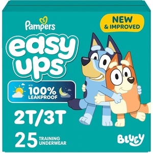 image:imageEasy Ups Girls amp Boys Potty Training Pants Size 5 3T4T 22 Count Bluey Absorbent Training Underwear Up to 100 Leakproof Day and Night Hypoallergenic2T3T