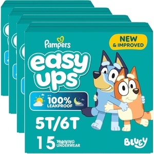 image:imageEasy Ups Girls amp Boys Potty Training Pants Size 5 3T4T 22 Count Bluey Absorbent Training Underwear Up to 100 Leakproof Day and Night Hypoallergenic5T6T Pack of 4
