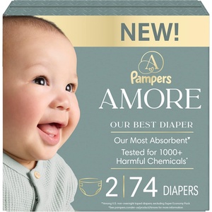 image:imagePampers Amore Size 1 814 lbs 198 Count Our Best Diaper  Hypoallergenic amp Fragrance Free Up to 100 Leakproof Soft as CashmereSize 2