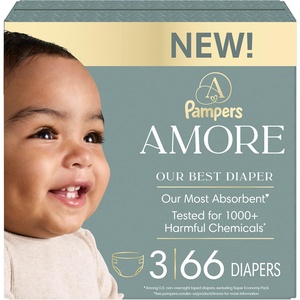 image:imagePampers Amore Size 1 814 lbs 198 Count Our Best Diaper  Hypoallergenic amp Fragrance Free Up to 100 Leakproof Soft as CashmereSize 3