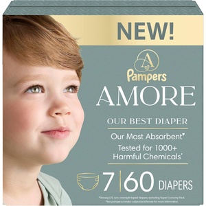 image:imagePampers Amore Size 1 814 lbs 198 Count Our Best Diaper  Hypoallergenic amp Fragrance Free Up to 100 Leakproof Soft as CashmereSize 7