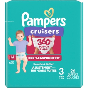 image:imagePampers Diapers  Cruisers 360  Size 4 64 Count Babyproof up to 100 Leakproof PullOn DiaperSize 3