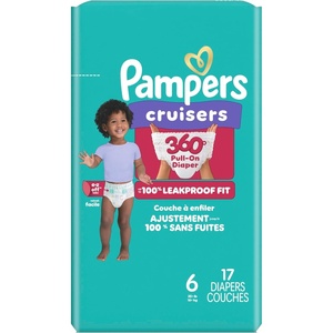 image:imagePampers Diapers  Cruisers 360  Size 4 64 Count Babyproof up to 100 Leakproof PullOn DiaperSize 6