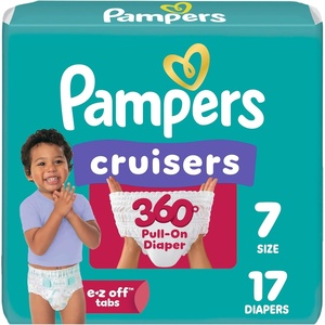 image:imagePampers Diapers  Cruisers 360  Size 4 64 Count Babyproof up to 100 Leakproof PullOn DiaperSize 7