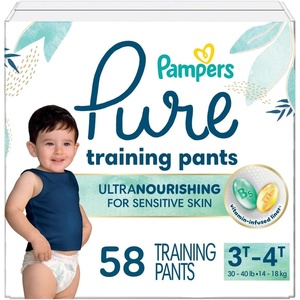 image:imagePampers Pure Protection Training Underwear Unisex Size 3T4T 58 Count Premium Hypoallergenic Soft Absorbent3T4T