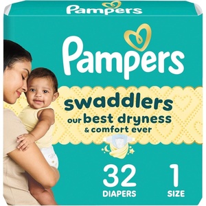 image:imagePampers Swaddlers Diapers Size 5 2037 lbs 132 Count Hypoallergenic Absorbent Keeps Baby Dry and Comfortable Skin Safe Disposable Baby DiaperSize 1