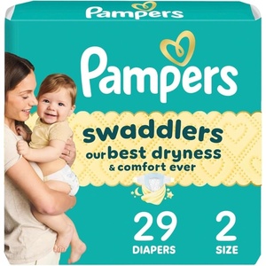 image:imagePampers Swaddlers Diapers Size 5 2037 lbs 132 Count Hypoallergenic Absorbent Keeps Baby Dry and Comfortable Skin Safe Disposable Baby DiaperSize 2