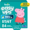 image:imageEasy Ups Girls amp Boys Potty Training Pants Size 4 2T3T 74 Count Peppa Pig Absorbent Training Underwear Up to 100 Leakproof Day and Night Hypoallergenic5T6T