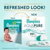 image:imagePampers Aqua Pure Baby Wipes 99 Water Fragrance Free Unscented Water Based MultiUse 672 Wipes Total 12X FlipTop Packs Packaging May Vary56 Count Pack of 8