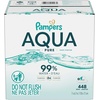 image:imagePampers Aqua Pure Baby Wipes 99 Water Fragrance Free Unscented Water Based MultiUse 672 Wipes Total 12X FlipTop Packs Packaging May Vary56 Count Pack of 8