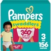 image:imagePampers Diapers  Swaddlers 360  Size 3 156 Count up to 100 Leakproof Comfy Dry Fit Designed for Easy Changes Pull On Baby Diaper Packaging May VarySize 3