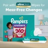 image:imagePampers Pull On Cruisers 360 Fit Disposable Baby Diapers Size 4 144 Count with Free amp Gentle Baby Wipes 12 FlipTop Packs 936 Wipes TotalSize 3