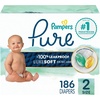 image:imagePampers Pure Baby Diapers Size 5 27 lbs 132 Up to 100 Leakproof Premium Hypoallergenic Soft DiapersSize 2