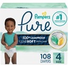 image:imagePampers Pure Baby Diapers Size 5 27 lbs 132 Up to 100 Leakproof Premium Hypoallergenic Soft DiapersSize 4