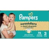 image:imagePampers Swaddlers Diapers Size 6 2344 lbs 50 Count Hypoallergenic Absorbent Keeps Baby Dry and Comfortable Skin Safe Disposable Baby DiaperSize 3