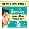image:imagePampers Swaddlers Diapers Size 6 2344 lbs 50 Count Hypoallergenic Absorbent Keeps Baby Dry and Comfortable Skin Safe Disposable Baby DiaperSize 4