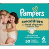 image:imagePampers Swaddlers Diapers Size 6 2344 lbs 50 Count Hypoallergenic Absorbent Keeps Baby Dry and Comfortable Skin Safe Disposable Baby DiaperSize 6