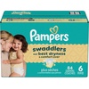 image:imagePampers Swaddlers Diapers Size 6 2344 lbs 50 Count Hypoallergenic Absorbent Keeps Baby Dry and Comfortable Skin Safe Disposable Baby DiaperSize 6