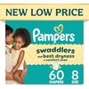 image:imagePampers Swaddlers Diapers Size 6 2344 lbs 50 Count Hypoallergenic Absorbent Keeps Baby Dry and Comfortable Skin Safe Disposable Baby DiaperSize 8