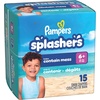 image:imagePampers Swim Diapers  Splashers  Size 4 18 Count GapFree Disposable Baby Swimming PantsSize 6