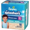 image:imagePampers Swim Diapers  Splashers  Size 4 18 Count GapFree Disposable Baby Swimming PantsSize 6