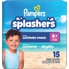 image:imagePampers Swim Diapers  Splashers  Size 4 18 Count GapFree Disposable Baby Swimming PantsSize 6