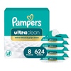 image:imagePampers Ultraclean Baby Wipes Previously Free amp Gentle 99 Water Hypoallergenic Unscented 100 Plant Based PlasticFree 624 Wipes Total 8X FlipTop PacksUnscented