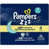 image:imagePampers ZZZ Overnight Diapers Size 3 1628 lbs 66 Count Nighttime Protection Disposable Baby Diaper Night Time Leak and Skin ProtectionSize 4