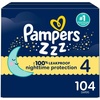 image:imagePampers ZZZ Overnight Diapers Size 3 1628 lbs 66 Count Nighttime Protection Disposable Baby Diaper Night Time Leak and Skin ProtectionSize 4