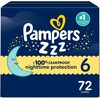 image:imagePampers ZZZ Overnight Diapers Size 3 1628 lbs 66 Count Nighttime Protection Disposable Baby Diaper Night Time Leak and Skin ProtectionSize 6