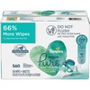 image:imagePampers Aqua Pure Baby Wipes 99 Water Fragrance Free Unscented Water Based MultiUse 672 Wipes Total 12X FlipTop Packs Packaging May Vary560 Count Pack of 1