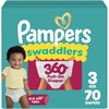 image:imagePampers Diapers  Swaddlers 360  Size 3 156 Count up to 100 Leakproof Comfy Dry Fit Designed for Easy Changes Pull On Baby Diaper Packaging May VarySize 3